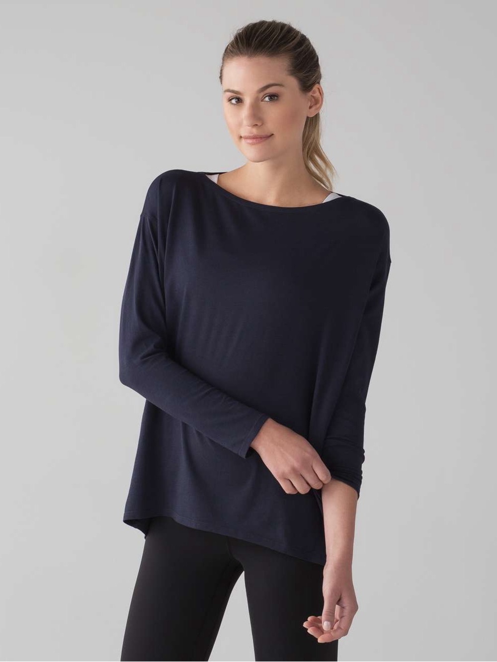 lululemon athletica Black back in action long sleeve